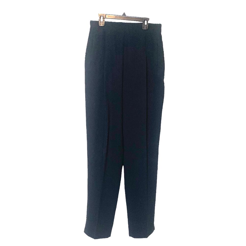 Harve Benard black high waist pleated pants size 8